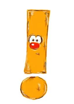 Comic exclamation mark on white background - illustration Stock Illustration