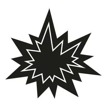 Comic explosion boom bang burst icon Stock Illustration