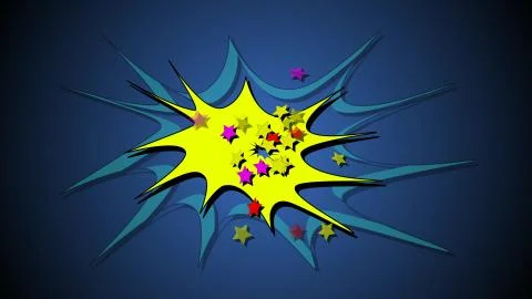 Comic explosion boom element Illustrazione stock