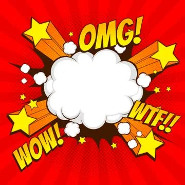 Comic Explosion Bubble Stock Illustration