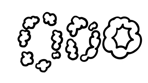 Comic explosion bubbles with trails. Cartoon style animation Stock Footage 99079666