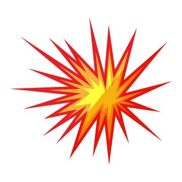 Comic explosion burst graphic with sharp rays 스톡 일러스트