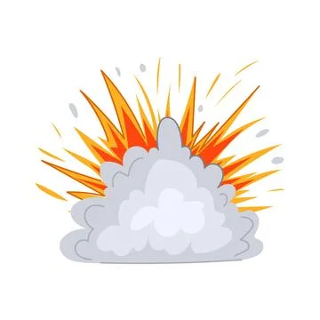 Comic explosion effect cartoon vector illustration Stock Illustration