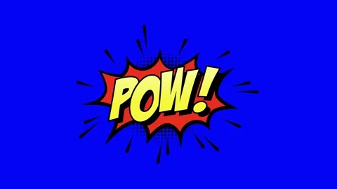 Comic explosion effect with pow text for impactful marketing video Stock Footage 346725002