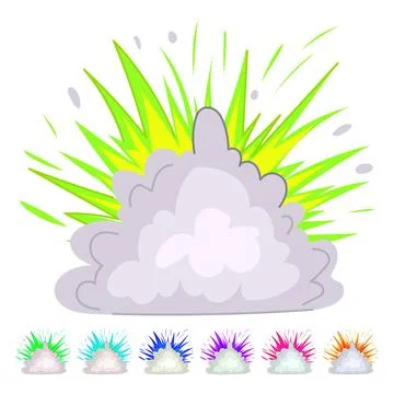 Comic explosion effect vector cartoon graphic Stockillustratie