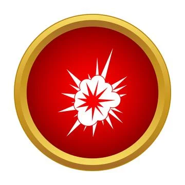 Comic explosion icon showing a bursting effect Stock Illustration