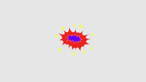 Comic explosion or Burst loop Animation video transparent background with a.. Video stock 234064192