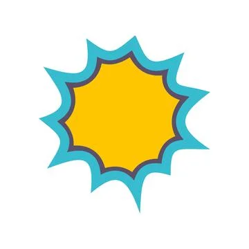 Comic explosion pop art speech bubble icon Stockillustratie