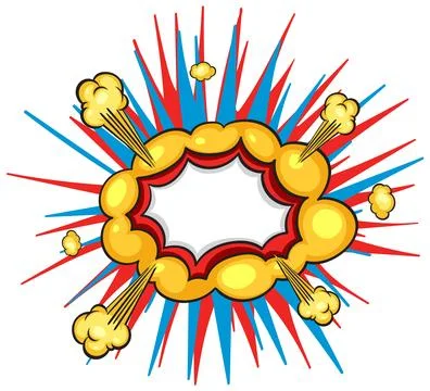 Comic Explosion Speech Bubble Vector Illustration イラスト素材