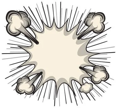Comic Explosion Speech Bubble Vector Illustration Illustrazione stock