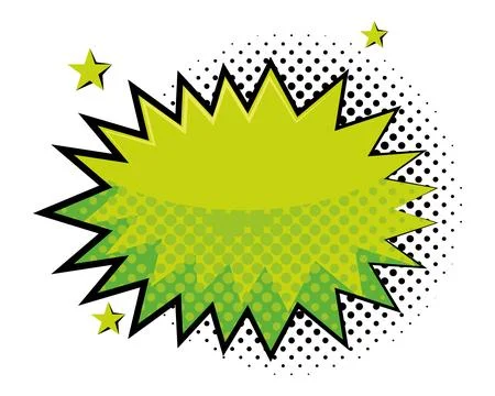 Comic explosive bubble pop art Stock Illustration