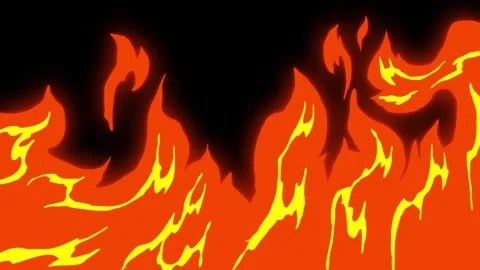 Comic fire effects transitions Stock Footage 296738731