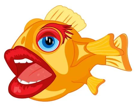 Comic fish crock Stock Illustration