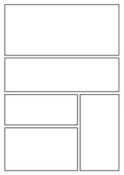 Comic with five grid layout Stock Illustration