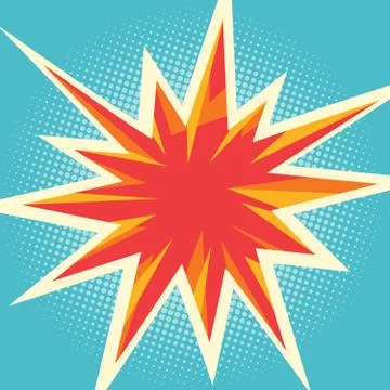 Comic flash in the form of multipath stars Stock-Illustration
