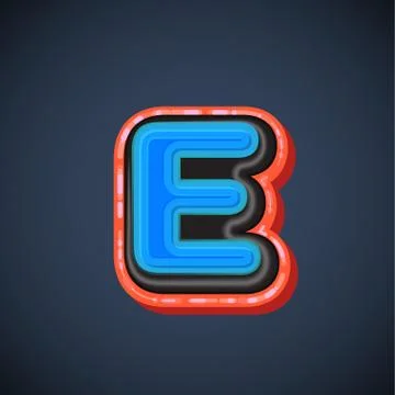 Comic font character, vector Stock Illustration