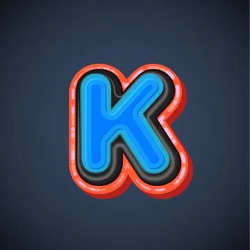 Comic font character, vector Stock Illustration