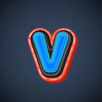 Comic font character, vector Stock Illustration