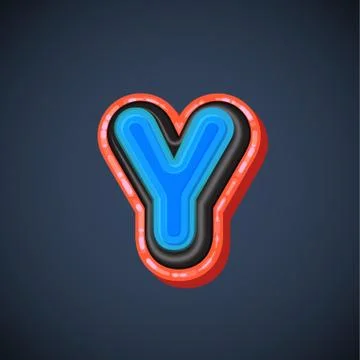 Comic font character, vector Stock Illustration