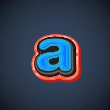 Comic font character, vector Stock Illustration