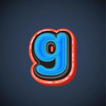 Comic font character, vector Stock Illustration