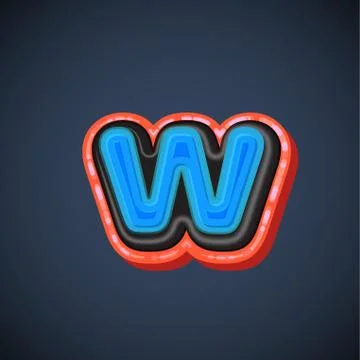 Comic font character, vector Stock Illustration