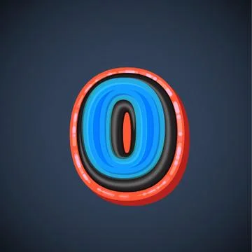 Comic font character, vector Stock Illustration