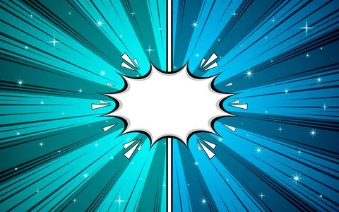 Comic frame versus clash with speech bubbles on halftone line background. Stock Illustration