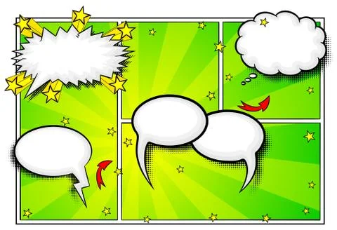 Comic frames as background Stock Illustration
