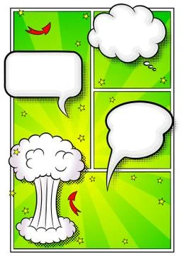 Comic frames as background Illustrazione stock
