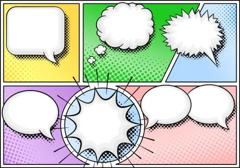 Comic frames as background イラスト素材