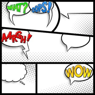 Comic frames as background Stock Illustration