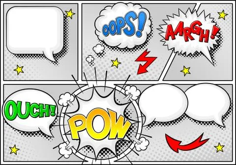 Comic frames as background Illustrazione stock