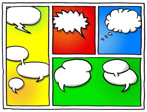 Comic frames as background Illustrazione stock