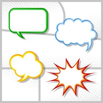 Comic frames as background Stock Illustration