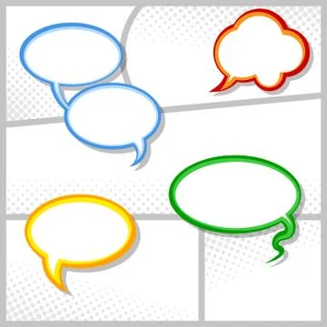 Comic frames as background Illustrazione stock