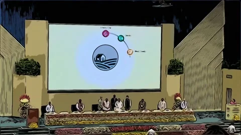 Comic function of the government of India in Vigyan Bhawan. A Conference Venu Stock Footage 199281658