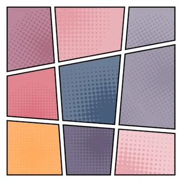 Comic halftone background Stock Illustration