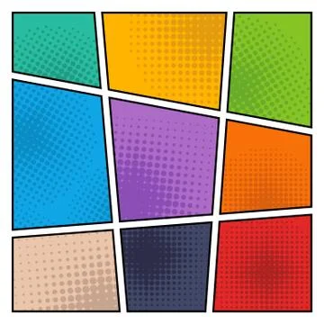 Comic halftone background, vector illustration Stock Illustration