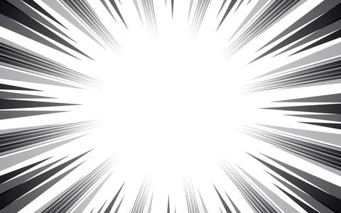 Comic halftone lines. Concentrated frame. Isolated anime focus on white bac.. Stock Illustration