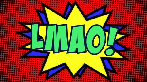 Comic halftone spikey lmao Stock Footage 339543359