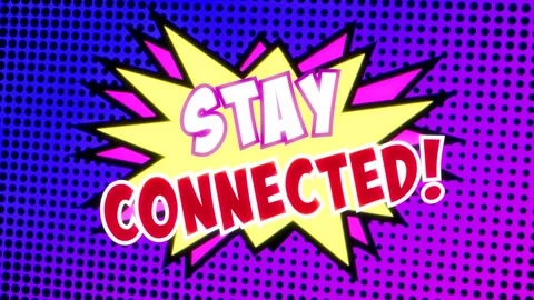 Comic halftone spikey stay connected Stock Footage 339718961