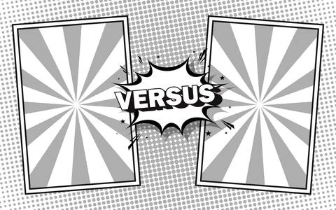 Comic halftone style with zoom versus lines in background design. Stock Illustration