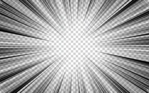 Comic halftone zoom lines background Stock Illustration