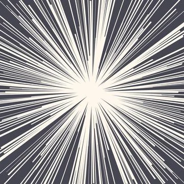 Comic Hand Drawn Radial Ink Lines Texture Vector Background Stock Illustration