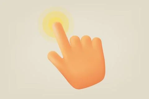Comic hand with pointing gesture. 3d vector illustration Illustrazione stock