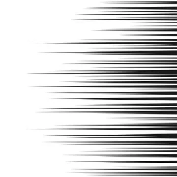 Comic horizontal speed lines background. Manga speed frame. Cartoon motion ba Illustrazione stock