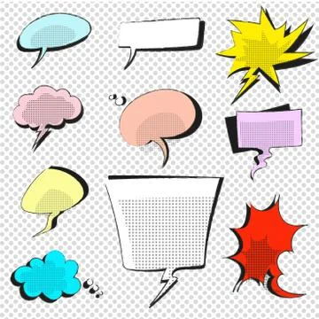Comic icons speech bubble vector illustration Stock Illustration