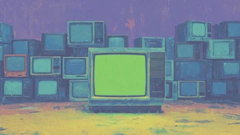 Comic Illustration Green Screen TV Zoom Motion Intro Presentation Content Stock Footage 323507610