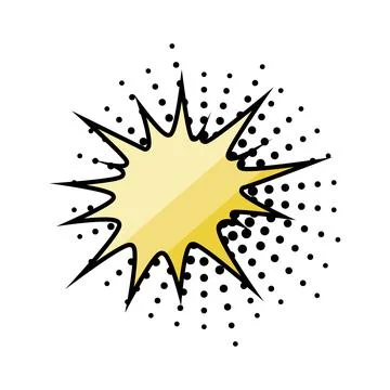 Comic impact burst bubble with halftone texture イラスト素材